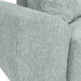 ECKSOFA in Flachgewebe Hellgrau  - Hellgrau/Schwarz, KONVENTIONELL, Textil/Metall (295/180cm) - Carryhome