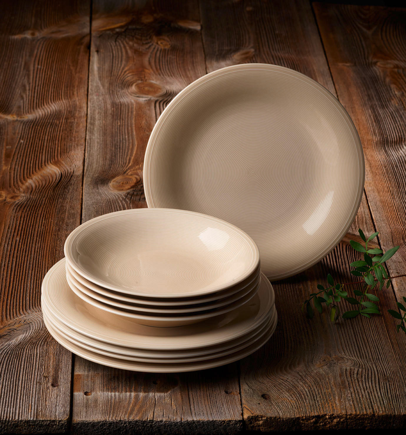 TAFELSERVICE Beige 8-teilig Color Loop  - Beige, Basics, Keramik (29/29/14cm) - like.Villeroy & Boch