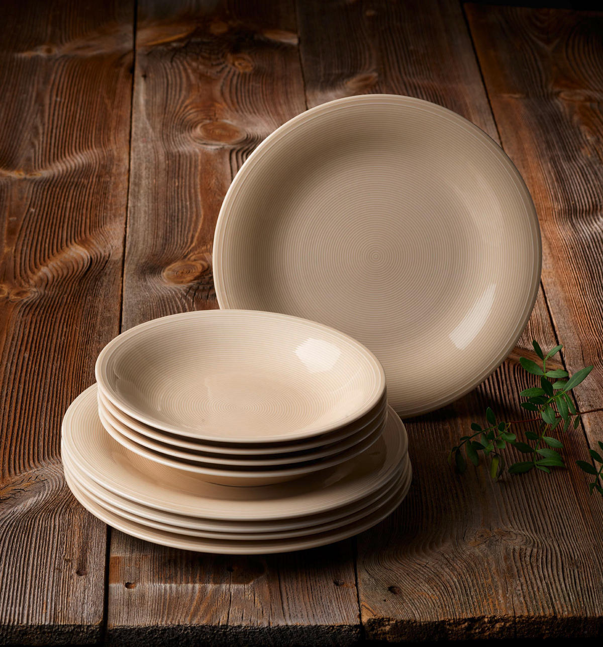 TAFELSERVICE Beige Color Loop 8-teilig  - Beige, Basics, Keramik (29/29/14cm) - like.Villeroy & Boch