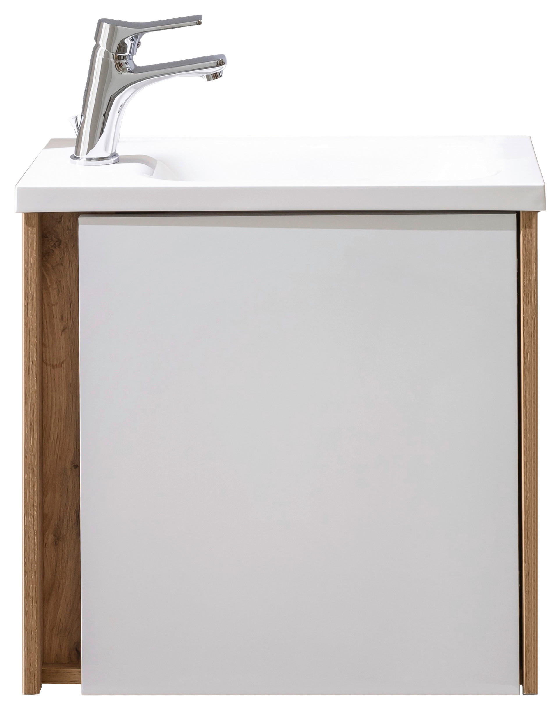 GÄSTEBAD 50 cm  - Eichefarben/Weiß, KONVENTIONELL, Holzwerkstoff/Stein (50cm) - Xora