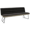 SITZBANK in Metall, Textil Anthrazit, Schwarz, Greige  - Greige/Anthrazit, Design, Textil/Metall (218/89/68cm) - Dieter Knoll