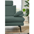 ECKSOFA in Echtleder Opal  180/310 cm  - Opal/Schwarz, Design, Leder/Metall (180/310cm) - Dieter Knoll