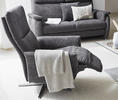 RELAXAČNÍ KŘESLO, textil, antracitová - barvy chromu/antracitová, Design, kov/textil (79/114/81-161cm) - Pure Home Comfort
