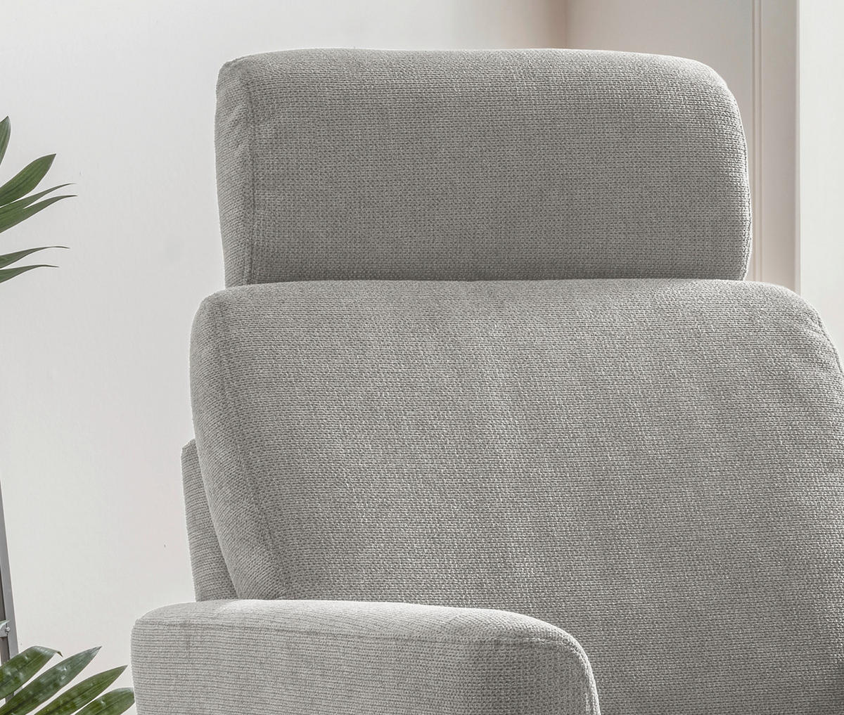 RELAXSESSEL in Textil Silberfarben  - Silberfarben/Schwarz, Modern, Textil/Metall (77/105/87-154cm) - Livetastic