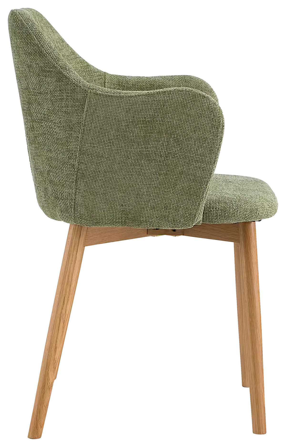 ARMLEHNSTUHL   Leinenoptik  Naturfarben, Olivgrün  - Olivgrün/Naturfarben, Modern, Holz/Textil (55/82/57cm) - Livetastic