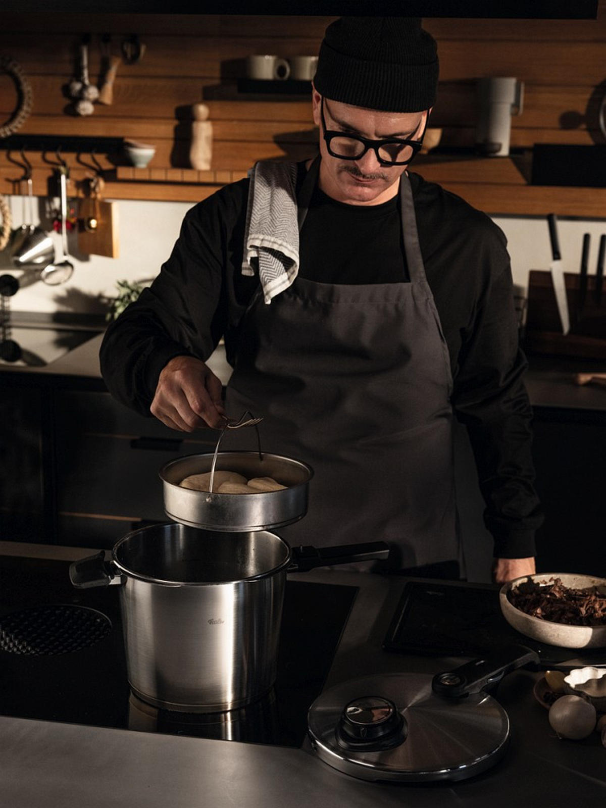 SCHNELLKOCHTOPF VITAVIT® PREMIUM satiniert 6.0 L  - Silberfarben, Basics, Metall (22cm) - Fissler
