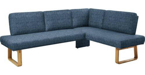 ECKBANK 265/174 cm in Eichefarben, Dunkelblau - Eichefarben/Dunkelblau, Design, Holz/Textil (265/174cm) - Dieter Knoll