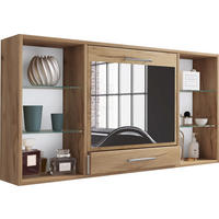 WANDREGAL  - Honigeiche/Alufarben, MODERN, Glas/Holzwerkstoff (115cm) - MID.YOU