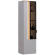 HÄNGEVITRINE in Eichefarben, Hellgrau   - Eichefarben/Anthrazit, Design, Glas/Holzwerkstoff (45,6/164,6/36cm) - Dieter Knoll