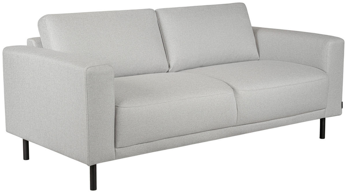 3-SITS SOFFA i ljusgrå  - ljusgrå/svart, Design, metall/trä (213,5/78/90cm) - Pure Home Comfort