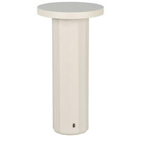 AKKUMULÁTOROS ASZTALI LÁMPA - homokszínű, Design, kő/fém (16/31,6cm) - Dieter Knoll