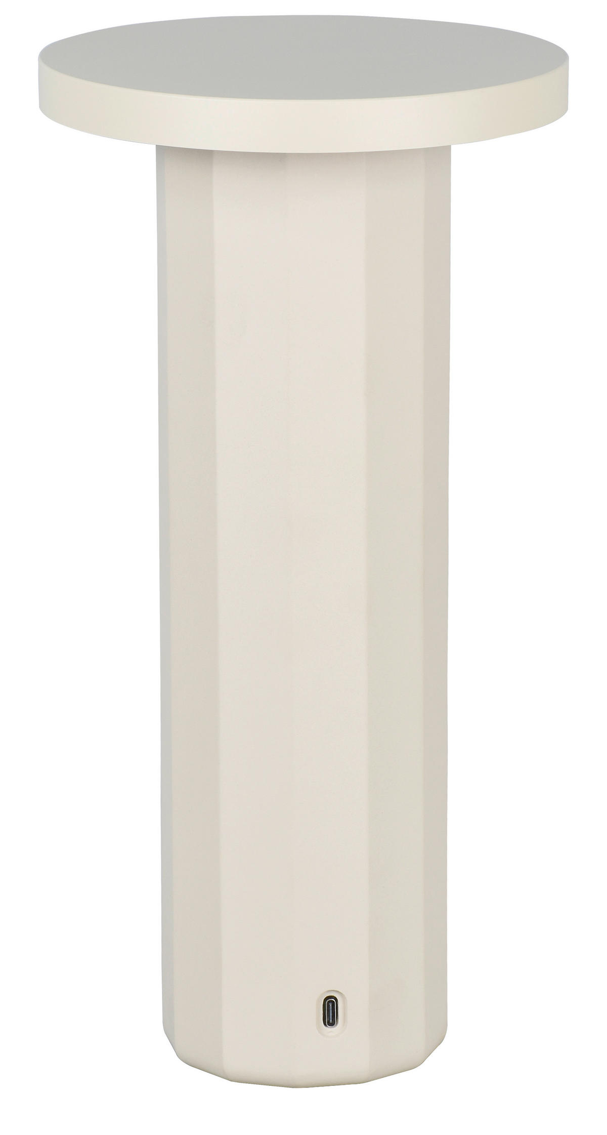 AKKUMULÁTOROS ASZTALI LÁMPA - homokszínű, Design, kő/fém (16/31,6cm) - Dieter Knoll