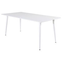 ESSTISCH furniert rechteckig Weiß  - Weiß, Design, Holz/Metall (180/90/75cm) - Livetastic