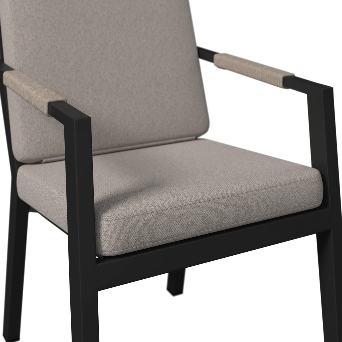 KERTI KAROSSZÉK fém, műanyag, textil antracit, szürke, világosszürke  - világosszürke/antracit, Design, műanyag/textil (56/82/70cm) - Amatio