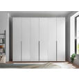 DREHTÜRENSCHRANK  in Weiß  - Schwarz/Weiß, MODERN, Holzwerkstoff/Kunststoff (270/225/52cm) - Carryhome