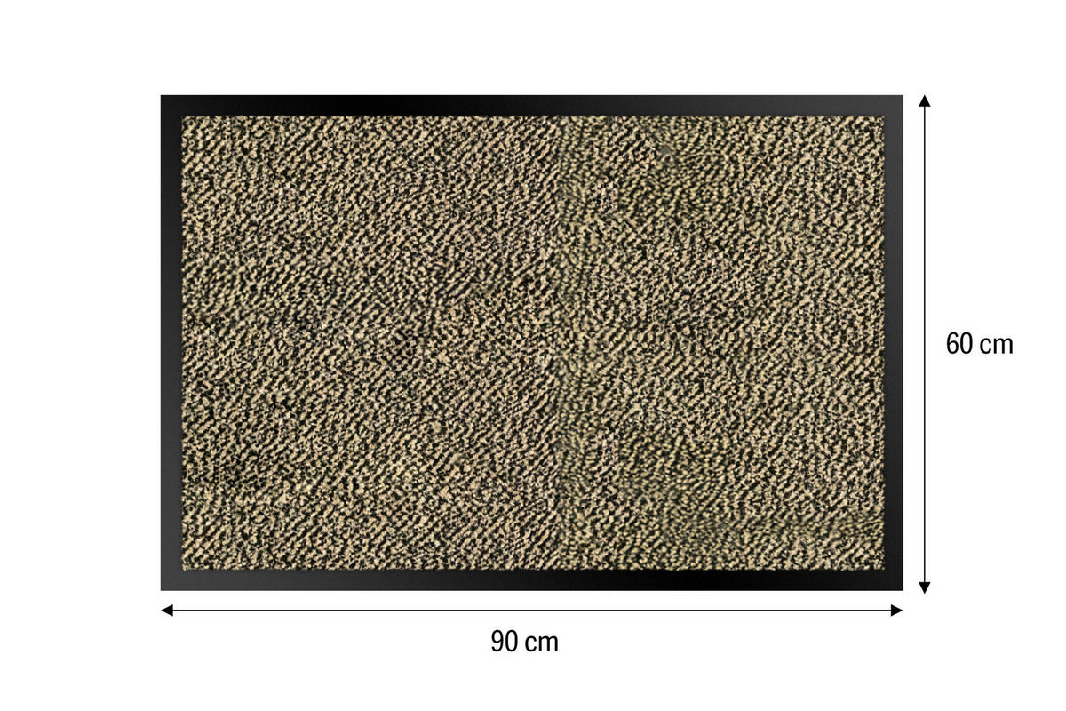 SZENNYFOGÓ SZŐNYEG - világosbarna, Basics, műanyag/textil (60/90cm)