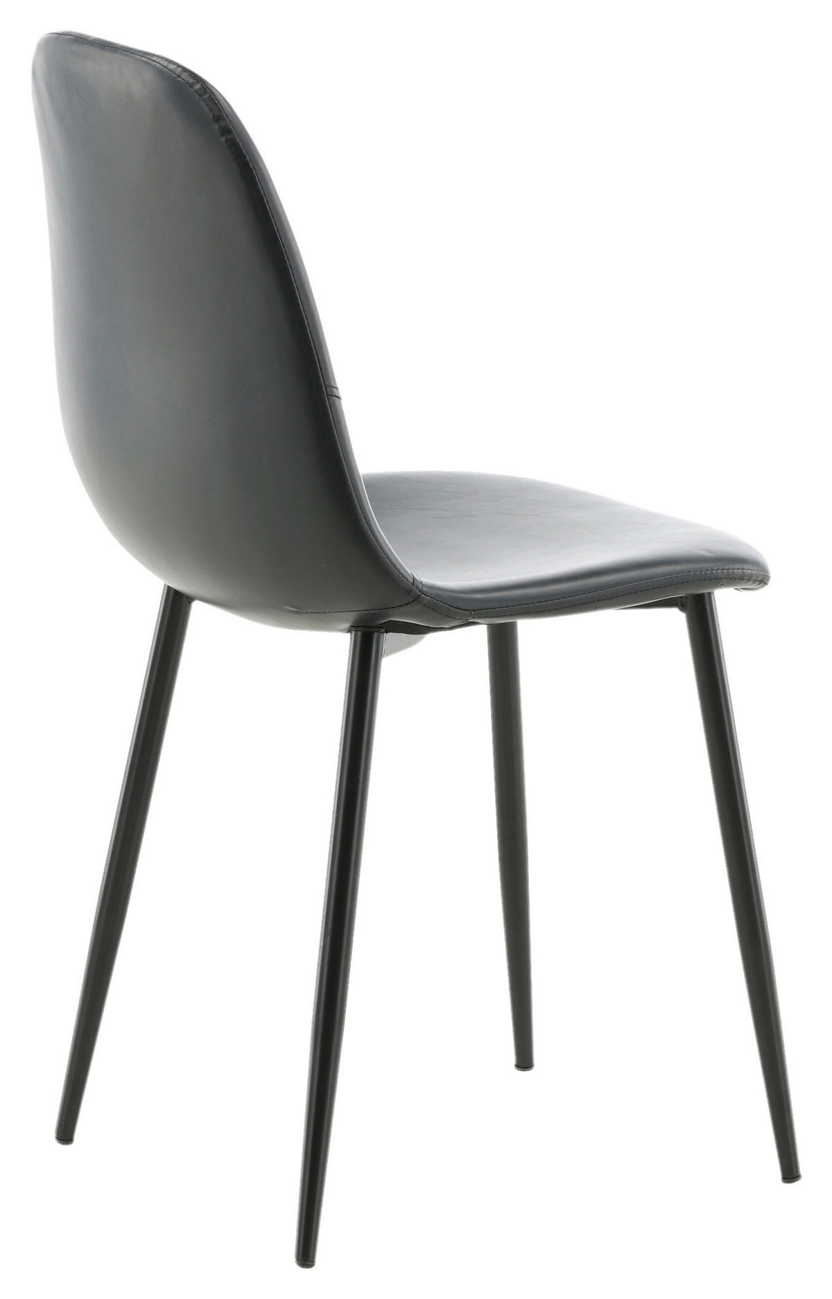 STOLSET 2 styck stål läderimitation (vegan)  - svart, Design, metall/textil (43,5/85,3/43cm) - Livetastic