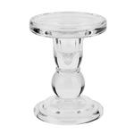 KERZENHALTER - Klar, Basics, Glas (8,5/11,5cm) - Ambia Home