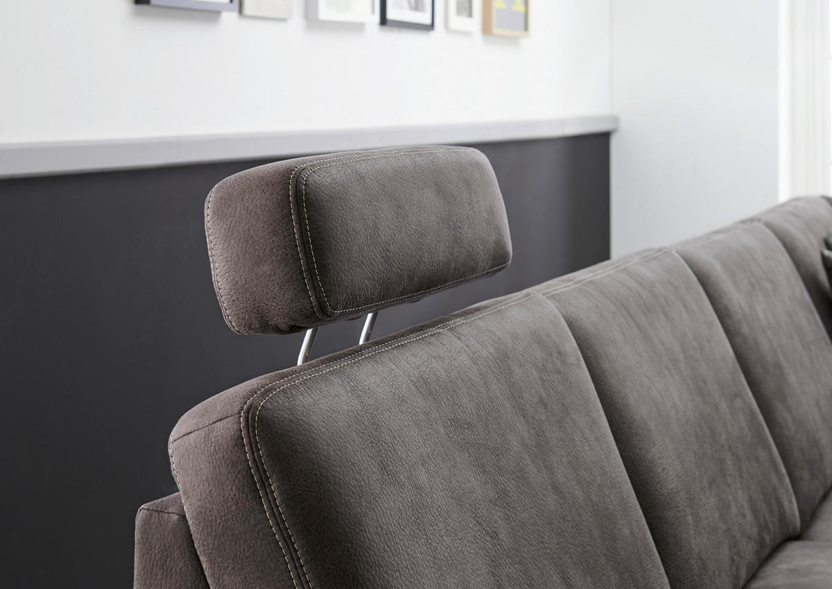 SOFFA i mikrofiber grå  - beige/grå, Klassisk, trä/textil (235/167cm) - Beldomo System