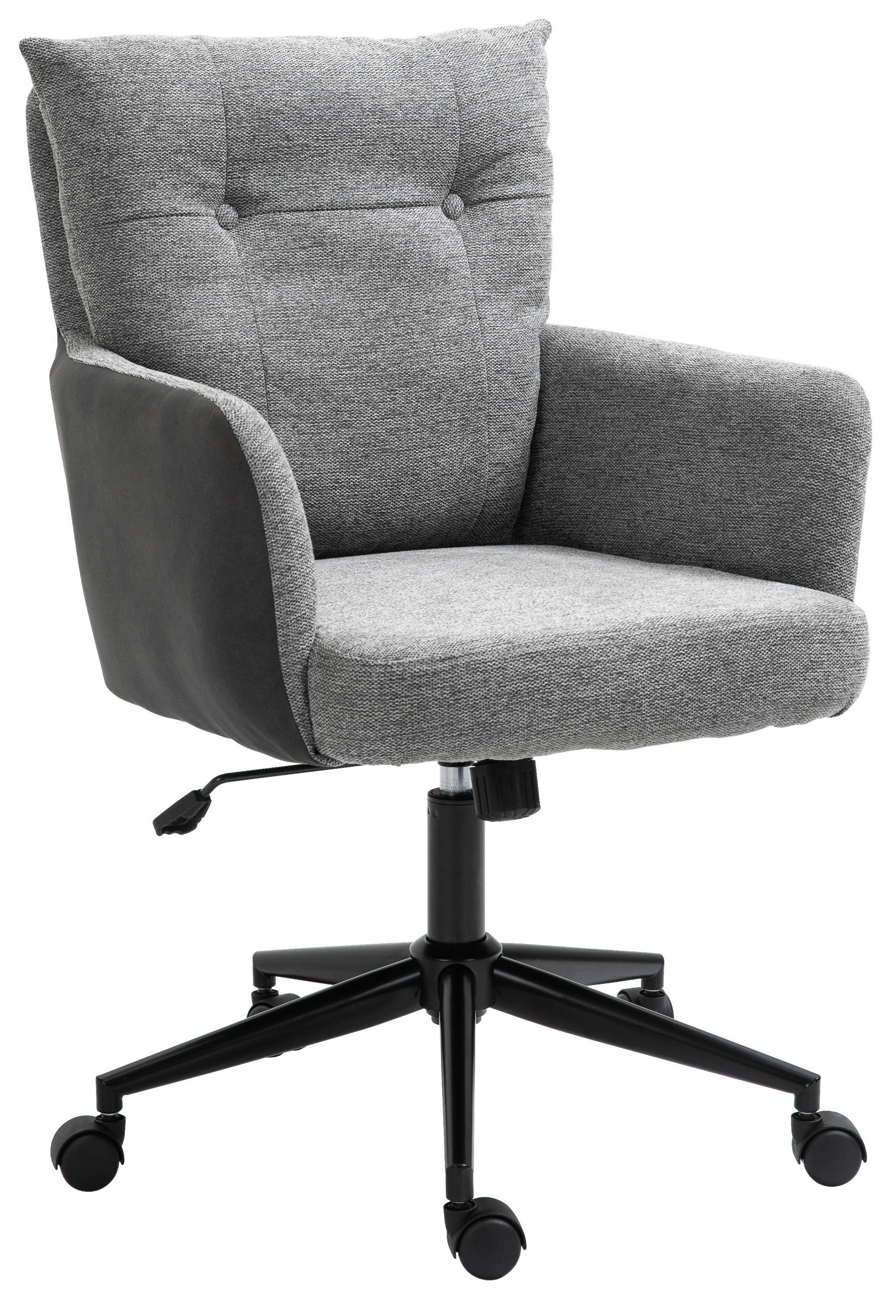 DREHSTUHL  in Webstoff Grau  - Schwarz/Grau, MODERN, Kunststoff/Textil (60/98/67cm) - MID.YOU