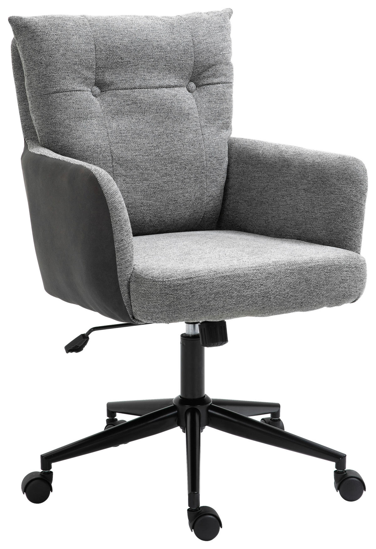 DREHSTUHL  in Webstoff Grau  - Schwarz/Grau, MODERN, Kunststoff/Textil (60/98/67cm) - MID.YOU