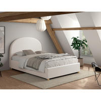 KINDER-/JUNIORBETT 140/200 cm  in Weiß  - Naturfarben/Weiß, ROMANTIK / LANDHAUS, Holz/Textil (140/200cm) - Vipack