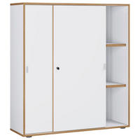 AKTENSCHRANK 100/110/37 cm  - Honigeiche/Weiss, Design, Holzwerkstoff (100/110/37cm) - MID.YOU