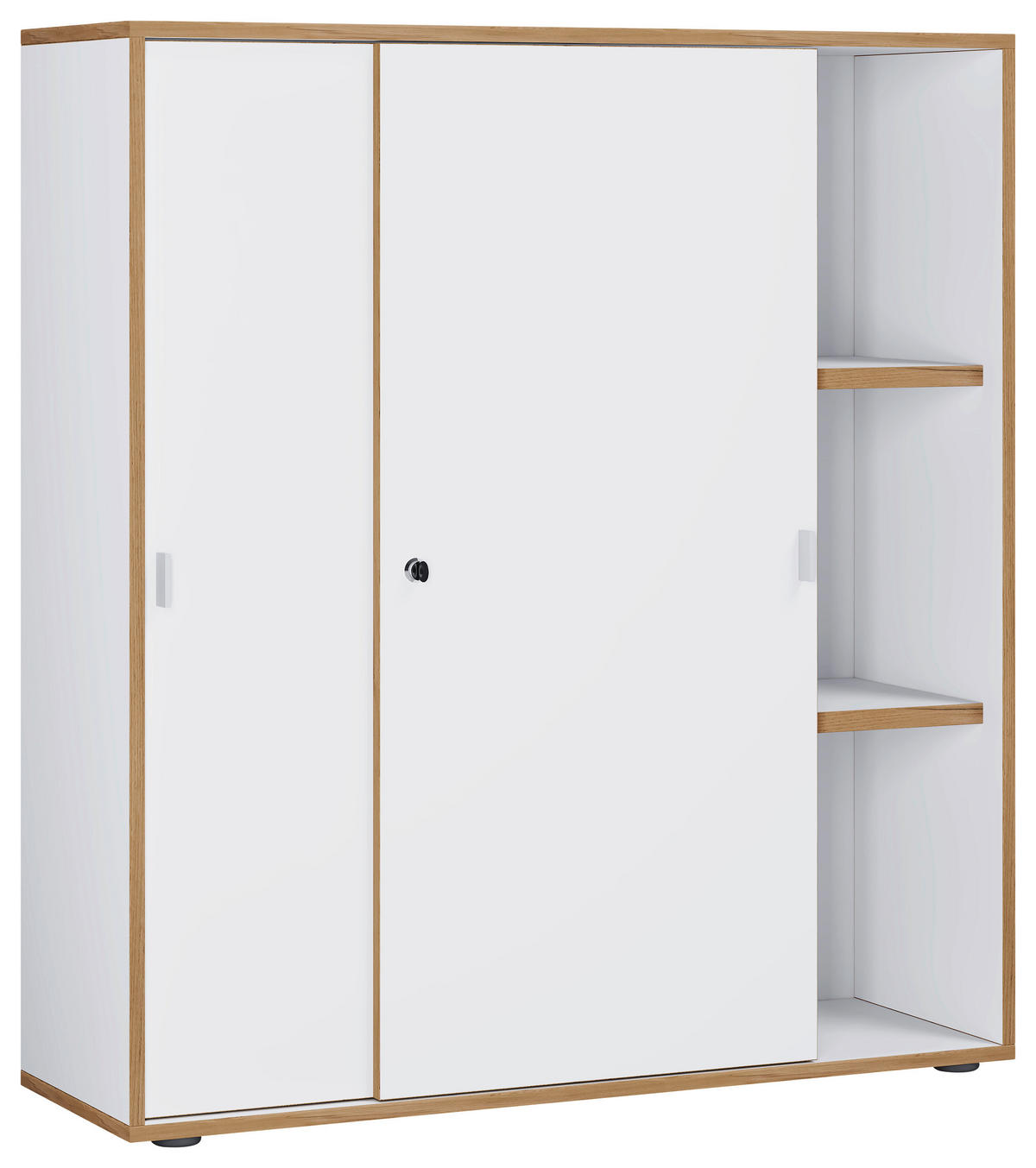 AKTENSCHRANK 100/110/37 cm  - Honigeiche/Weiss, Design, Holzwerkstoff (100/110/37cm) - MID.YOU