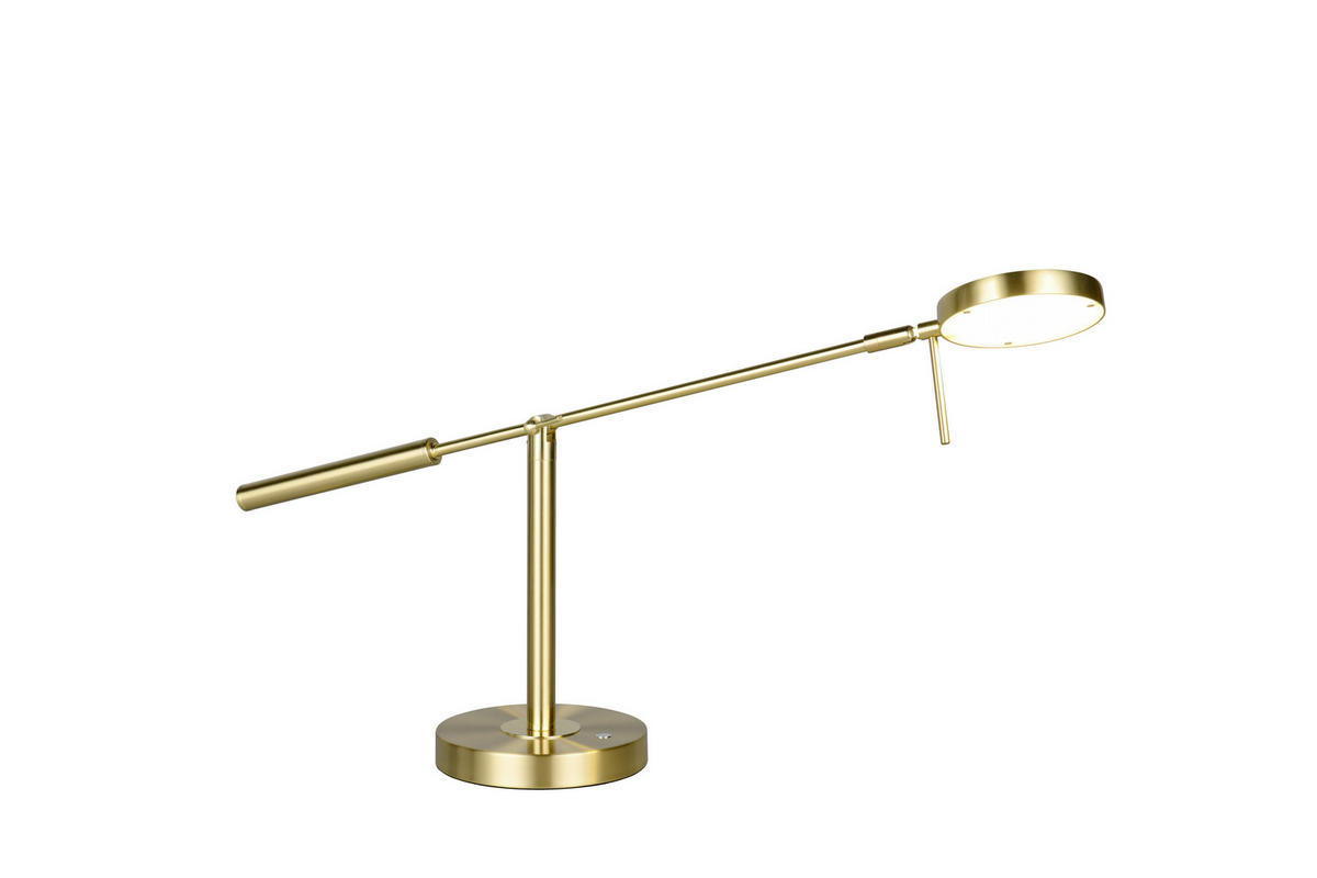 LED-TISCHLEUCHTE Monza 16/52 cm  - Messingfarben/Weiß, MODERN, Kunststoff/Metall (16/52cm) - Trio Leuchten