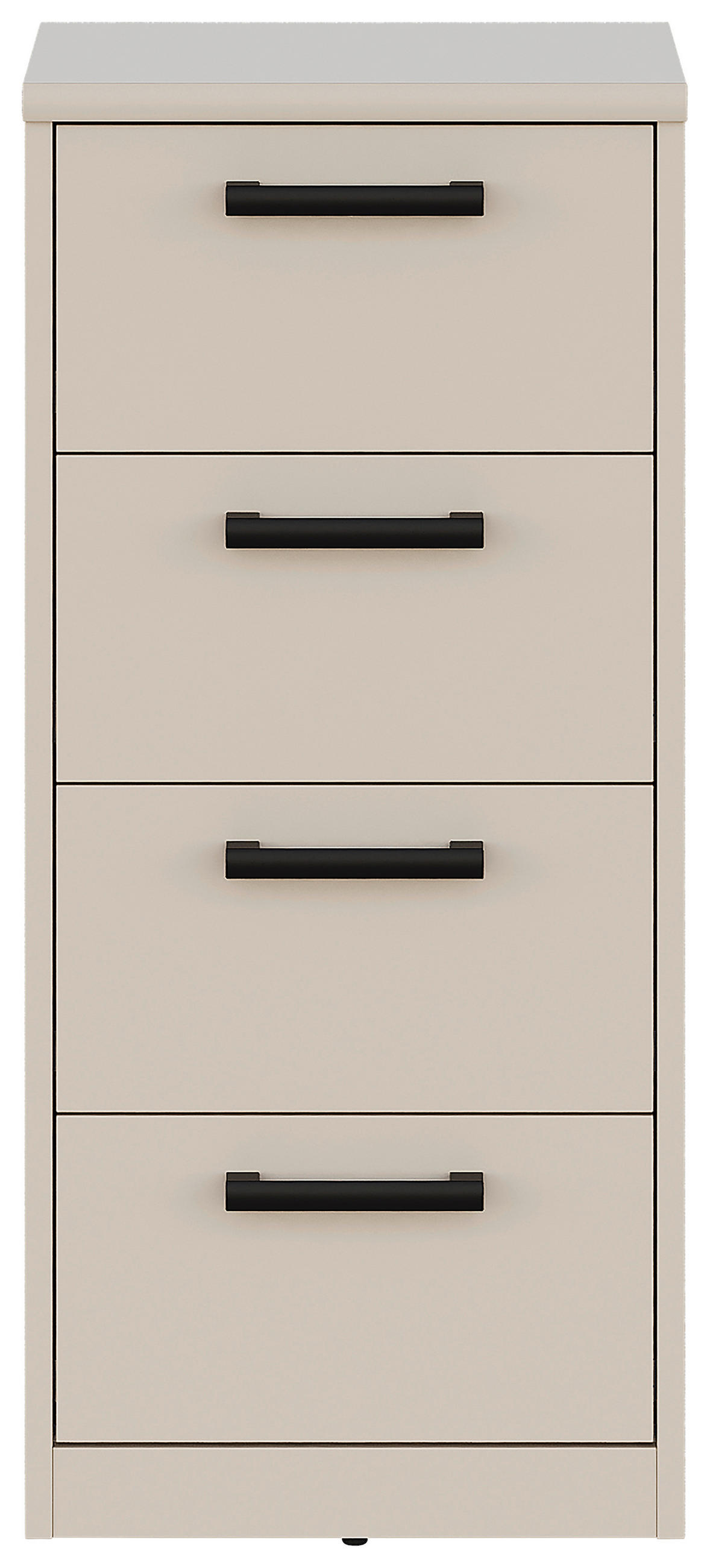 KOMMODE - Kaschmir/Schwarz, Basics, Holzwerkstoff/Kunststoff (38/84/36cm) - Xora