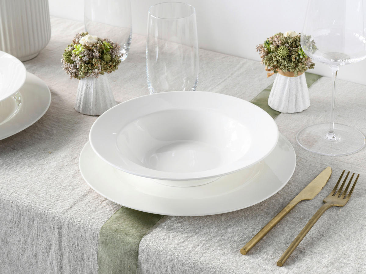 JÍDELNÍ SOUPRAVA, kostní porcelán (bone china) - krémová, Basics, keramika - Creatable