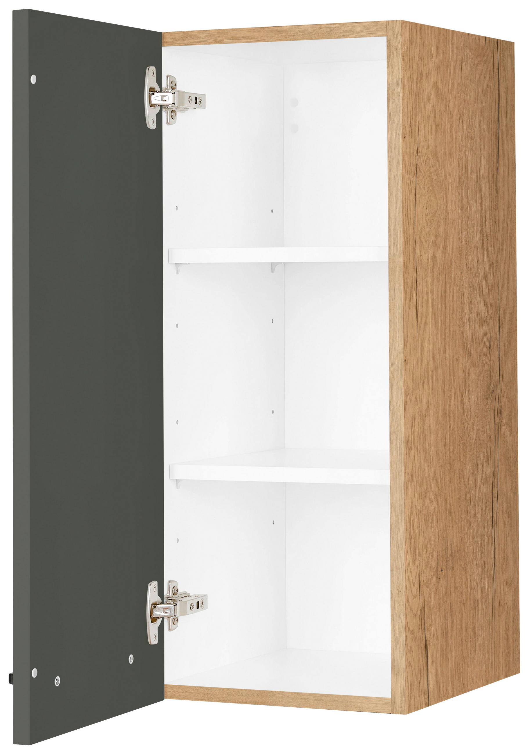 KÜCHENOBERSCHRANK 30/72/35 cm  in Grün, Eichefarben  - Eichefarben/Schwarz, MODERN, Holzwerkstoff/Metall (30/72/35cm) - Nobilia