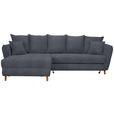 ECKSOFA in Webstoff Anthrazit  284/162 cm  - Eichefarben/Anthrazit, KONVENTIONELL, Holz/Textil (284/162cm) - Carryhome