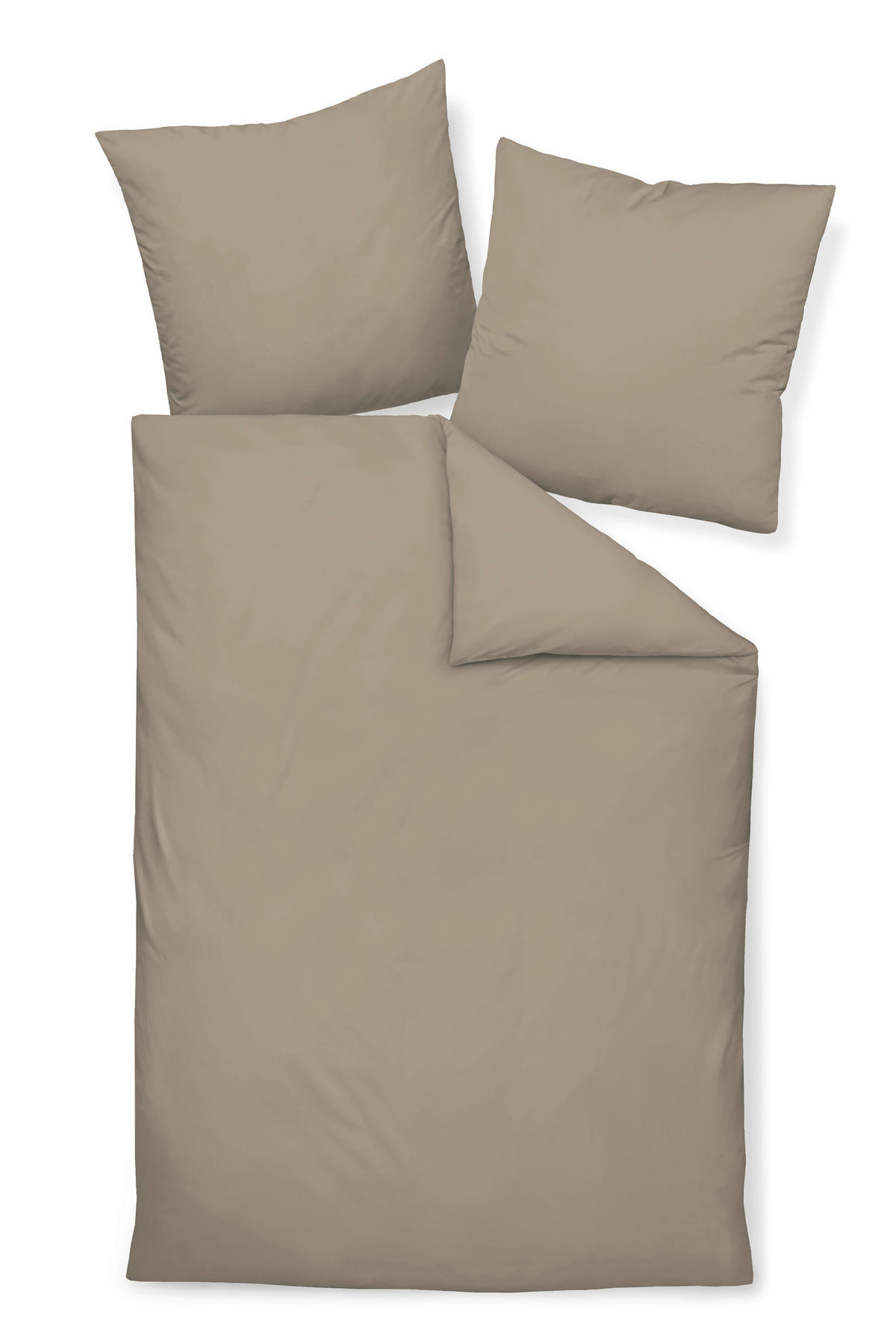 BETTWÄSCHE Giacomo Makosatin 135/200 cm  - Braun, Basics, Textil (135/200cm) - Janine