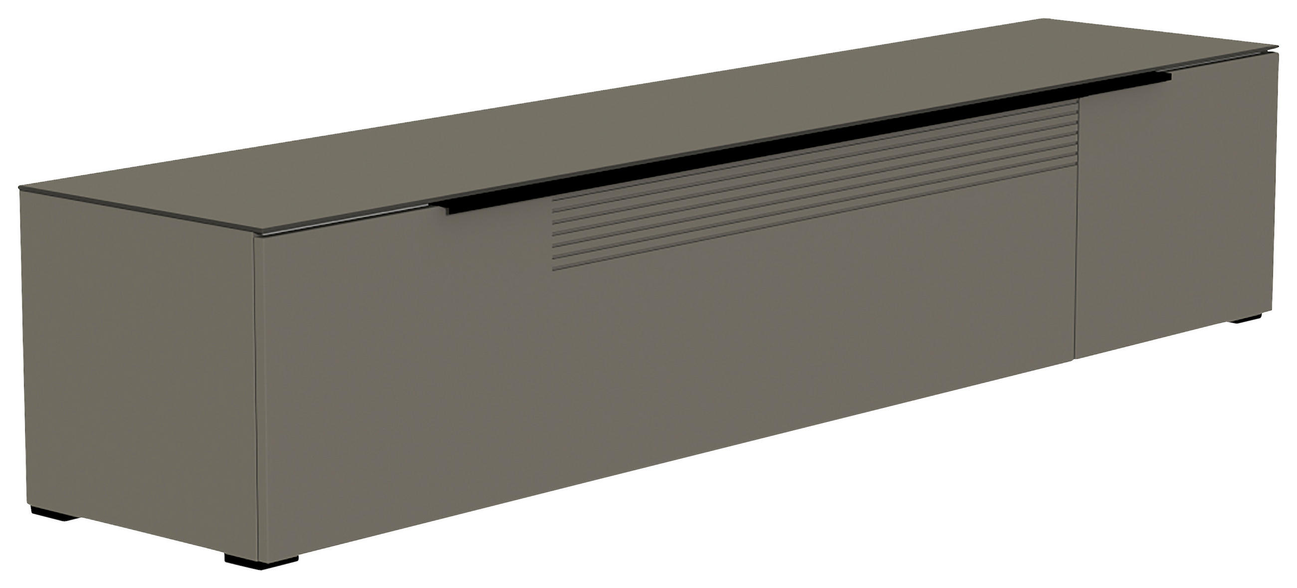 LOWBOARD  in 210/43/45 cm  - Schwarz/Grau, Design, Glas/Holzwerkstoff (210/43/45cm) - Moderano