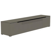 LOWBOARD Grau, Schwarz  210/43/45 cm  - Schwarz/Grau, Design, Glas/Holzwerkstoff (210/43/45cm) - Moderano