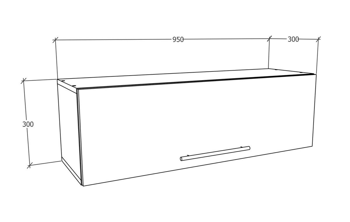 LOWBOARD  in 95/30/30 cm  - Anthrazit/Schwarz, Modern, Holzwerkstoff/Metall (95/30/30cm) - MID.YOU