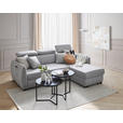 ECKSOFA in Flachgewebe Grau  - Schwarz/Grau, MODERN, Kunststoff/Textil (182/237cm) - Carryhome