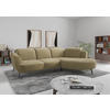 ECKSOFA ZOE E Olivgrün Chenille  - Schwarz/Olivgrün, KONVENTIONELL, Textil/Metall (309/199cm) - Sit & More