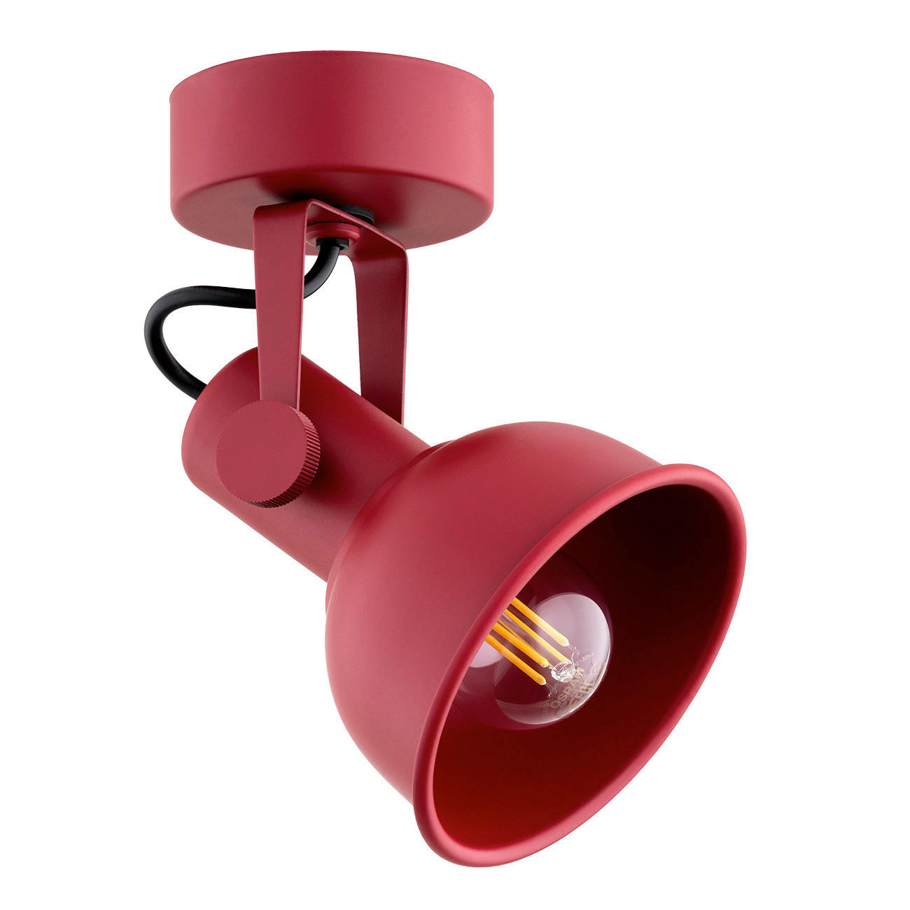 XXXLutz Wandleuchte Argon Lenora Rot 15x11x20 cm