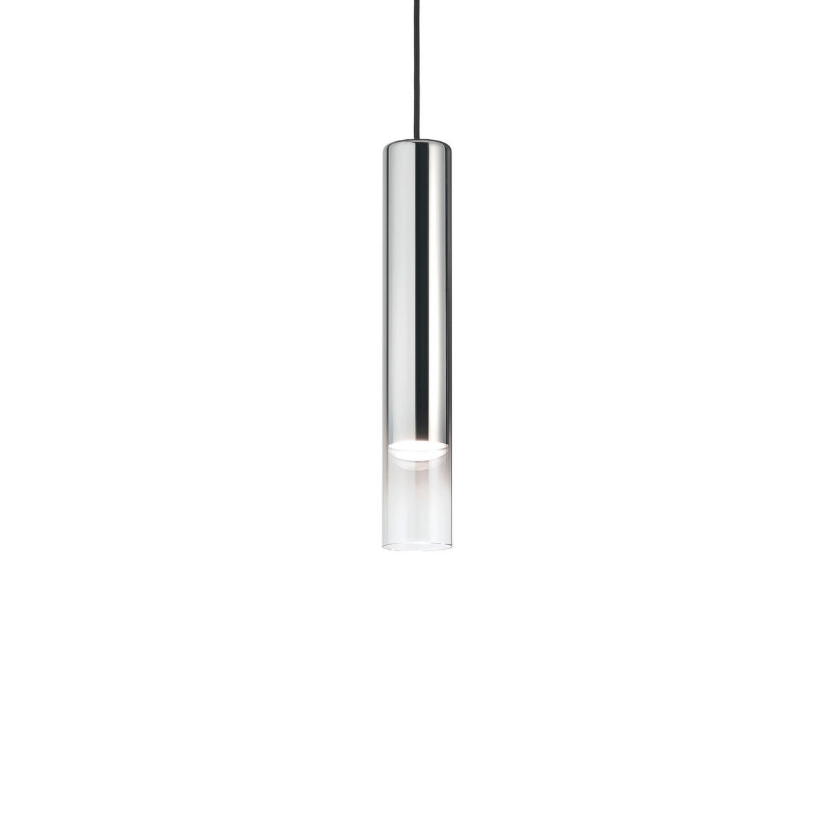 HÄNGELEUCHTE 6/56/140 cm   - Chromfarben/Transparent, KONVENTIONELL, Glas/Metall (6/56/140cm)