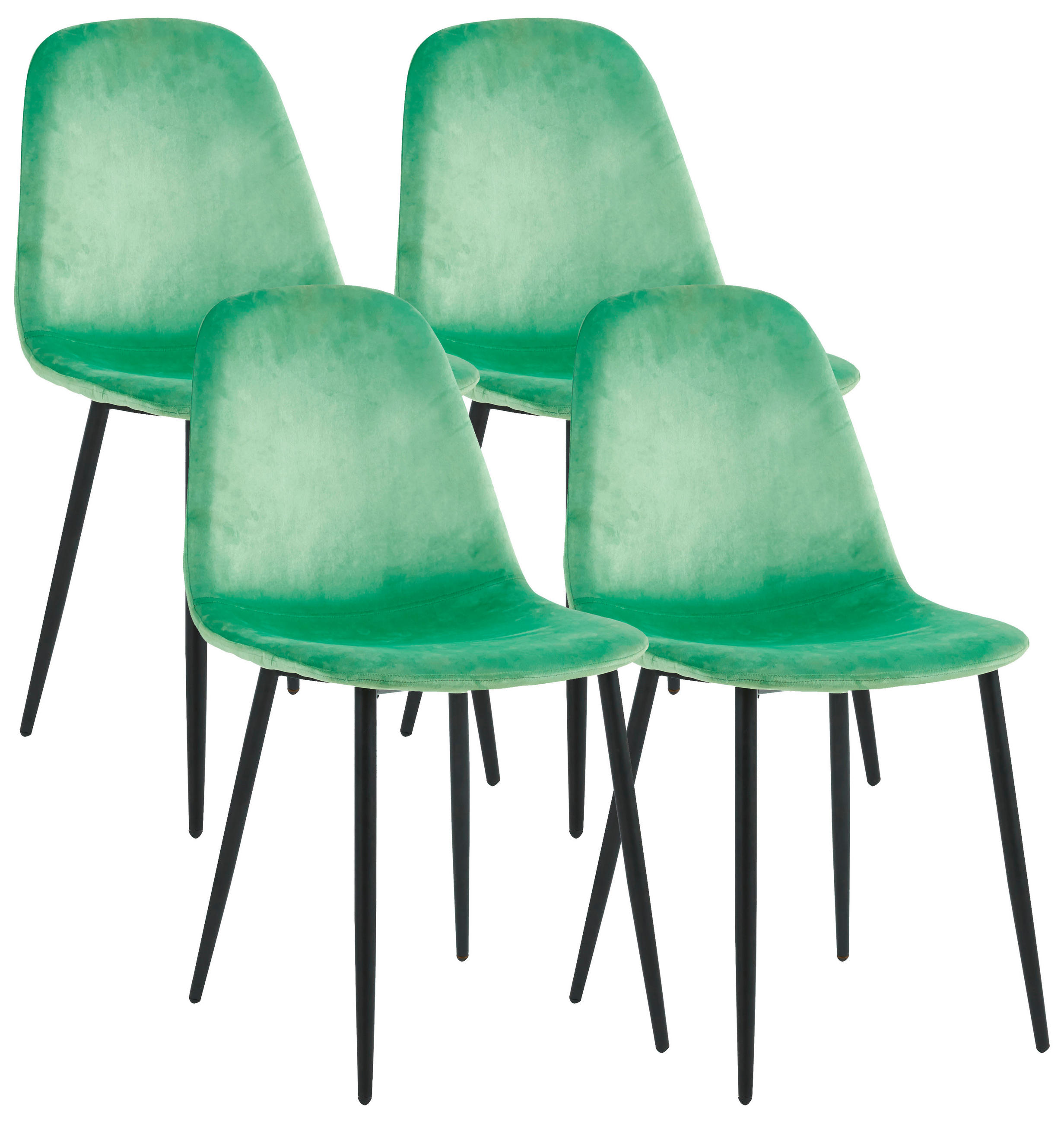STOLSET 4 styck järn  - mintgrön/svart, Design, metall/trämaterial (41/85/44cm) - MID.YOU