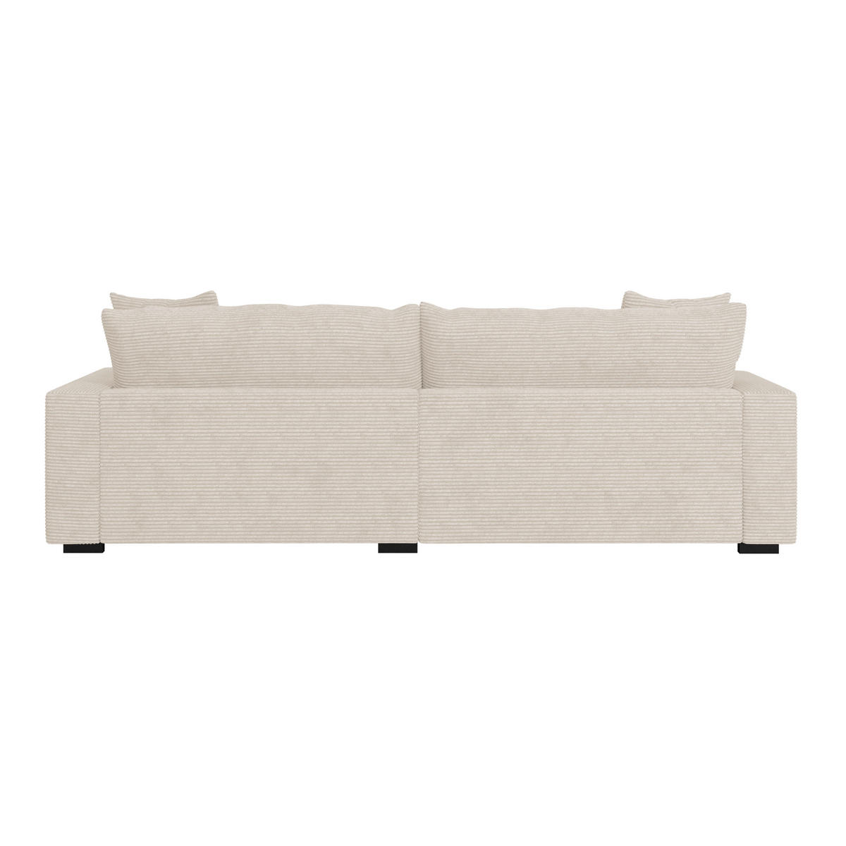 ECKSOFA Beige Cord  - Beige/Schwarz, MODERN, Textil (265/180cm) - P & B