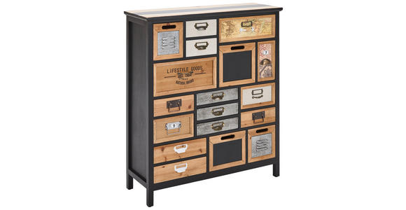 KOMMODE in 90/103/32 cm - Multicolor/Schwarz, LIFESTYLE, Holz/Holzwerkstoff (90/103/32cm) - Landscape