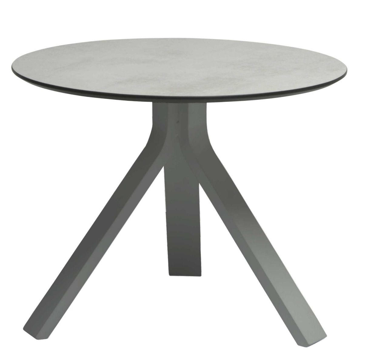 GARTENBEISTELLTISCH 55/55/43 cm Metall rund  - Hellgrau/Graphitfarben, Design, Kunststoff/Metall (55/55/43cm) - Stern