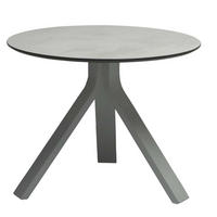 GARTENBEISTELLTISCH 55/55/43 cm Metall rund  - Hellgrau/Graphitfarben, Design, Kunststoff/Metall (55/55/43cm) - Stern