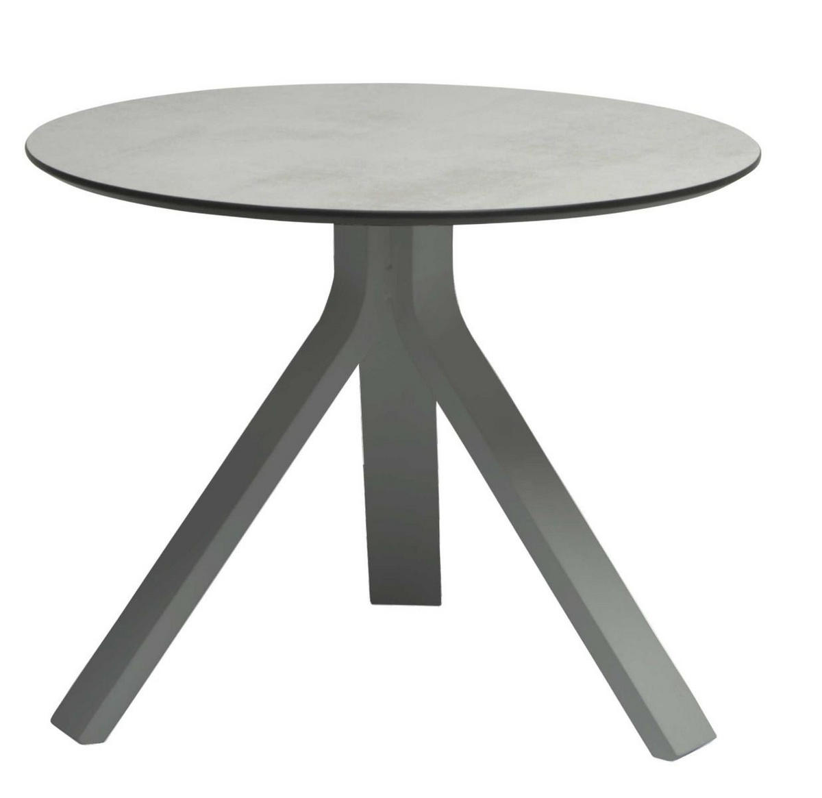 GARTENBEISTELLTISCH 55/55/43 cm Metall rund  - Hellgrau/Graphitfarben, Design, Kunststoff/Metall (55/55/43cm) - Stern