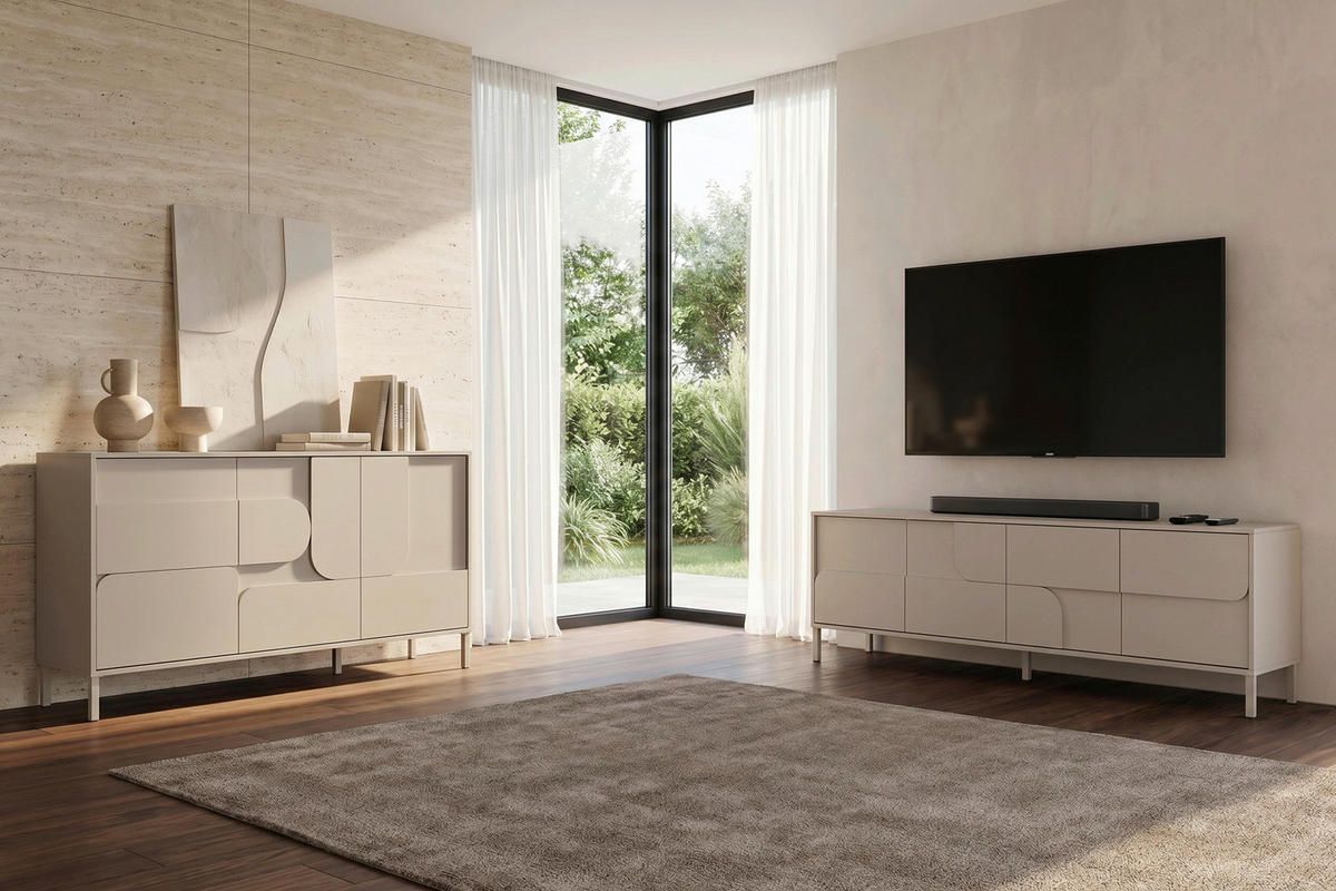 SIDEBOARD  155/85/40 cm  - Kaschmir, Design, Holzwerkstoff/Metall (155/85/40cm) - MID.YOU