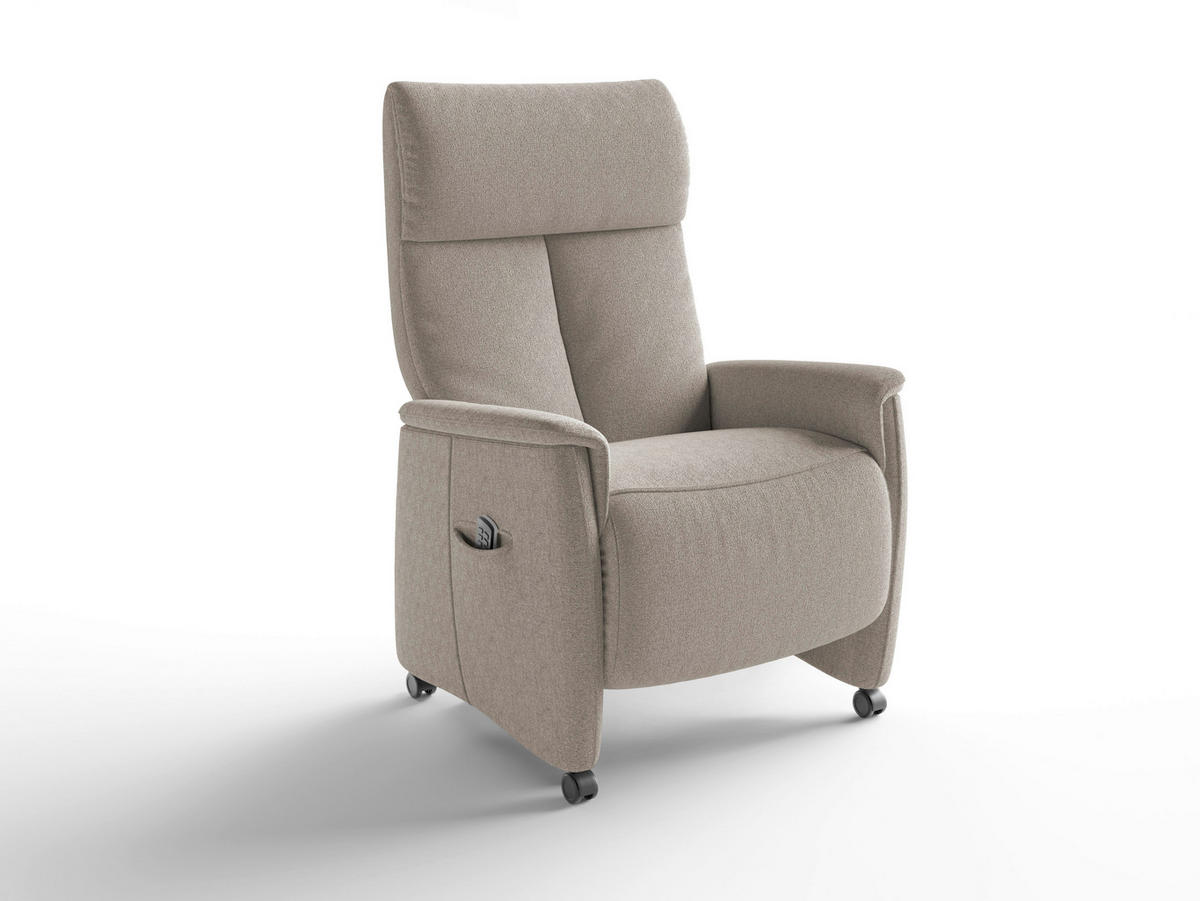 RELAXAČNÍ KŘESLO, textil, šedohnědá - černá/šedohnědá, Basics, textil/plast (76/110/84cm) - Sit & More