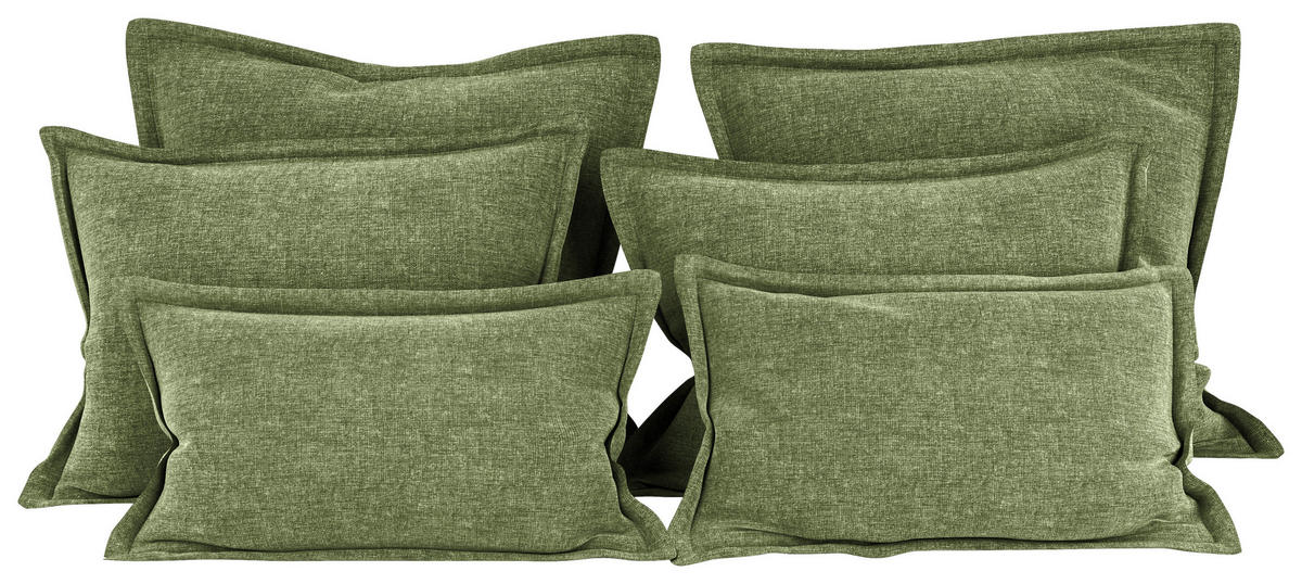ZIERKISSENSET   70-50/60-25/10 cm  - Grün, Modern, Textil (70-50/60-25/10cm) - MID.YOU